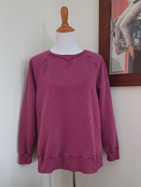 Coldwater Creek Women's Scoopneck Pullover Sweatshirt - Mauve Pink